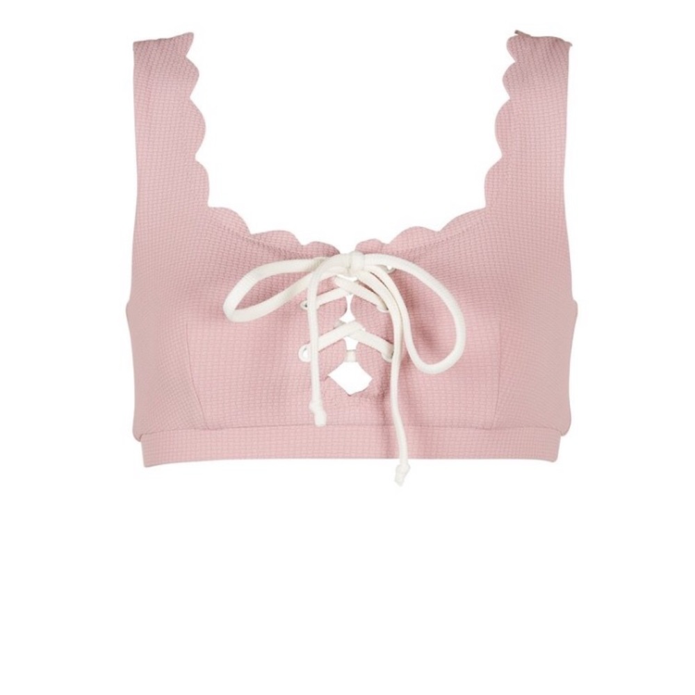 Bikini top XS pink with light glitter